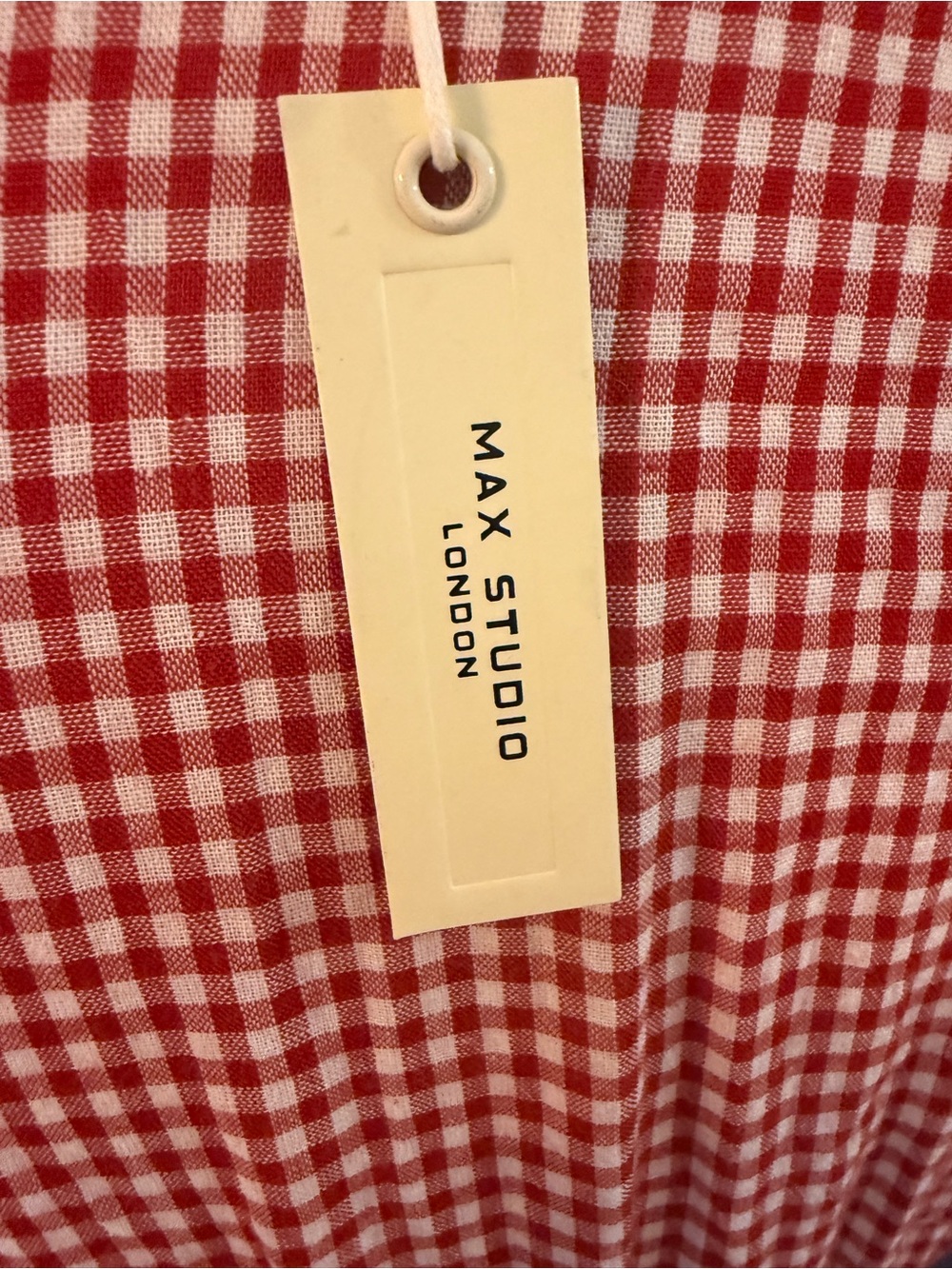 Max Studio Red Gingham Ruffled Maxi Dress - Picture 4 of 8